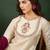 Round neck embroidered a-line kurta sets