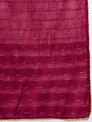 Round neck embroidered a-line kurta sets 4