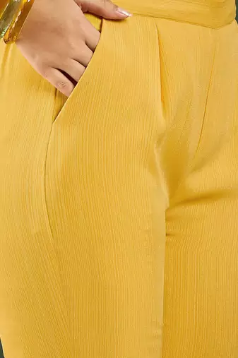V neck embroidered kurta sets