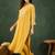 V neck embroidered kurta sets