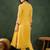 V neck embroidered kurta sets