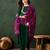 Floral embroidered thread work straight kurta with trousers & dupatta