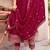Sequence zari embroidered round neck a-line kurta & trousers with dupatta