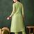Sequence zari embroidered round neck a-line kurta & trousers with dupatta