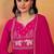 Embroidered notch neck a-line kurta with trousers & dupatta