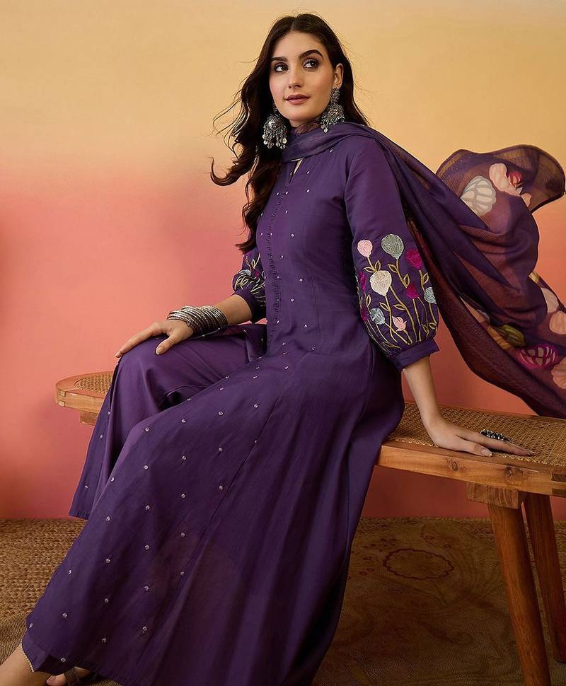 Embroidered kurta pant with dupatta