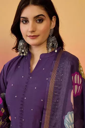 Embroidered kurta pant with dupatta
