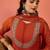 Floral embroidered empire georgette anarkali kurta with trouser & dupatta