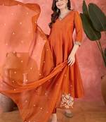 Sequence embroidered kurta pant with dupatta