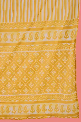 Women bandhani printed thread work pure cotton kurta with trousers & dupatta