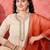 Chinin zari sequence piping worked kurta with trousers & dupatta