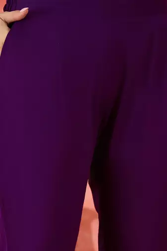 Zari sequence cording embroidered kurta with trousers & dupatta