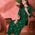 Foil printed & embroidered kurta & trouser set