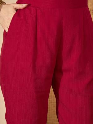 Women floral embroidered a-line kurta with trousers & dupatta 3