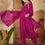 Floral embroidered v-neck sequinned a-line kurta with trousers & dupatta
