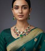 Royal navratna kundan set (necklace & earrings)