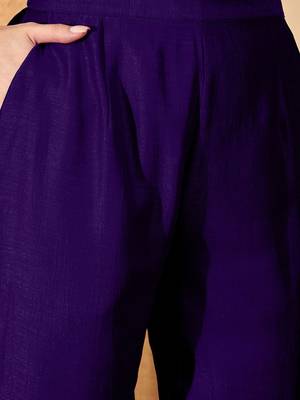 Ethnic motifs embroidered pleated sequinned a-line kurta with trousers & dupatta 3