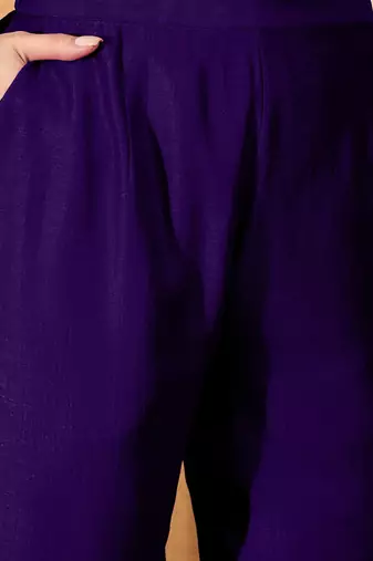 Ethnic motifs embroidered pleated sequinned a-line kurta with trousers & dupatta