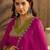 Zari sequence embroidered with ginni mal chanderi kurta trousers with dupatta