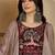 Women beige embroidered silk blend kurta sets