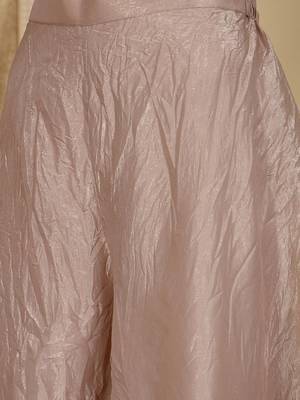 Women beige embroidered silk blend kurta sets 3