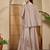 Women beige embroidered silk blend kurta sets