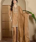 Women embroidered silk blend kurta sets