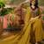 Embroidered a-line kurta & trousers with dupatta