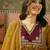 Embroidered a-line kurta & trousers with dupatta