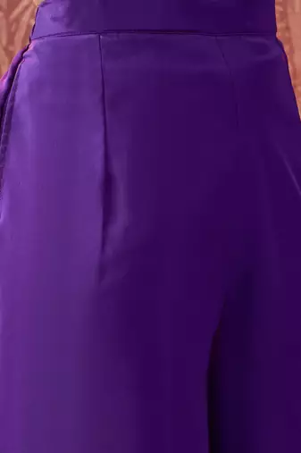 Embroidered straight kurta with palazzos