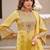 Women floral embroidered panelled sequinned kurta with palazzos & with dupatta