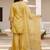 Women floral embroidered panelled sequinned kurta with palazzos & with dupatta