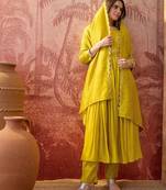 Embroidered & zari-detailed a-line kurta sets with dupatta