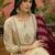 Embroidered round neck kurta & patiala with dupatta