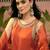 Orange santoon zari sequence gotapatti embroidered kurta with palazzo set