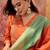 Embroidered v-neck kurta trousers & dupatta