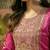 Embroidered round neck straight kurti & palazzos with dupatta