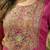 Embroidered round neck straight kurti & palazzos with dupatta