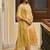 Embroidered round neck straight kurta & trousers with dupatta