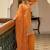Embroidered v-neck straight kurta & palazzos with dupatta