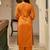 Embroidered v-neck straight kurta & palazzos with dupatta