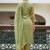 Embroidered round neck straight kurta & trousers with dupatta