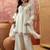 Embroidered v-neck a-line kurta with palazzos & dupatta