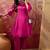 Embroidered round neck kurta & trousers