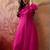 Embroidered round neck kurta & trousers