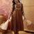 Mandarin collar kurta & churidar with dupatta