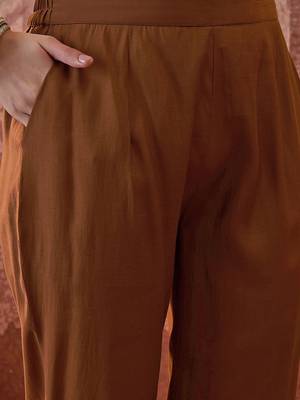 Mandarin collar kurta & churidar with dupatta 4