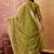 Embroidered v-neck kurta & trousers with dupatta