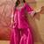 Embroidered  round neck kurta & palazzos