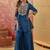 Embroidered  round neck kurta & palazzos